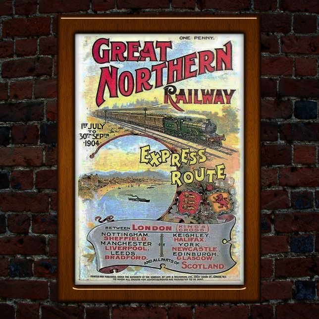 Poster Propaganda de Viagens de Trem de Rota Expressa Vin (Criador carregado)