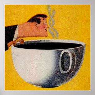 Póster Propaganda do café do vintage