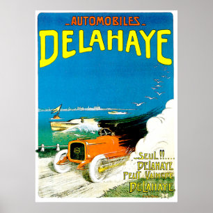 Poster Propaganda do carro de Delahaye