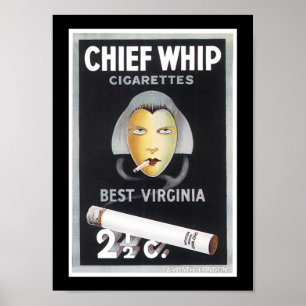 Póster Propaganda do cigarro do chicote principal