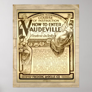 Poster Propaganda do curso da instrução do vaudeville d