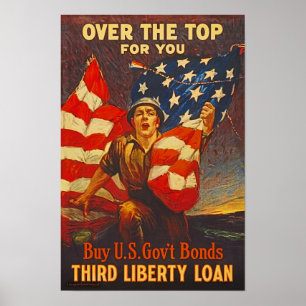 Póster Propaganda do empréstimo WWI da liberdade das