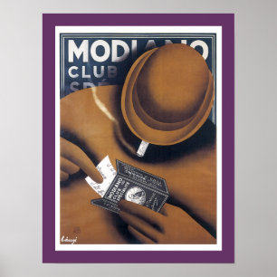 Póster Propaganda do papel de cigarro de Modiano