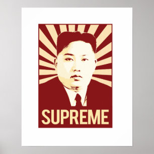 Póster Propaganda do Un de Kim Jong - suprema -