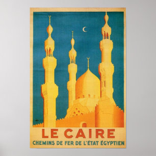 Poster Propaganda do viagem do Cairo do vintage