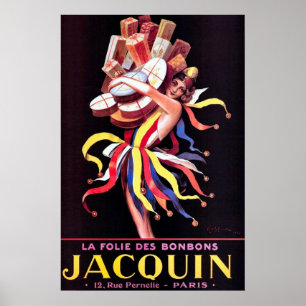 Poster Propaganda do vintage de Jacquin dos bombons do