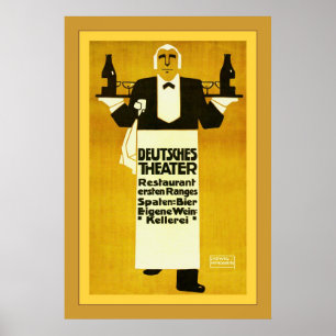 Póster Propaganda do vintage do ~ do restaurante do