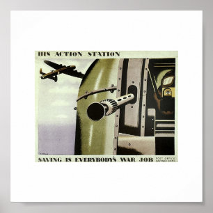 Póster Propaganda do vintage WW2