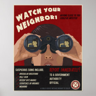 Póster Propaganda do zombi
