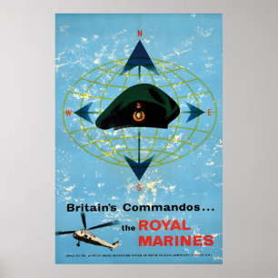 Poster Propaganda dos Comandos da Grã-Bretanha Os Fuzilei