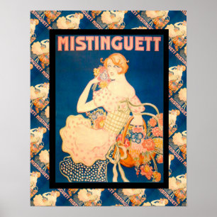Poster Propaganda francesa do vintage, Mistinguett