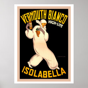 Póster Propaganda italiana retro do vermute do vintage