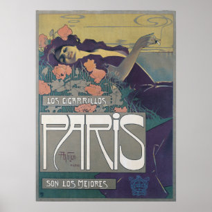 Póster Propaganda Paris de Cigarrette do francês do