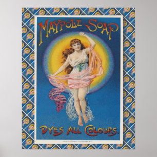 Póster Propaganda retro do vintage, sabão do Maypole,