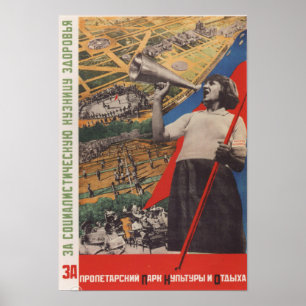 Poster Propaganda soviética