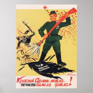 Póster Propaganda soviética 1945 de WWII URSS