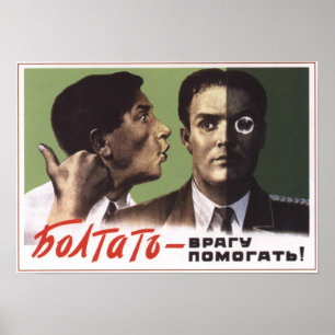 Poster Propaganda soviética 1954 de URSS