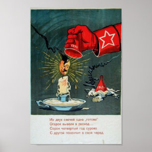 Poster Propaganda Soviética Contra o Nazismo