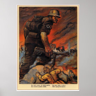 Poster Propaganda soviética da URSS 1942