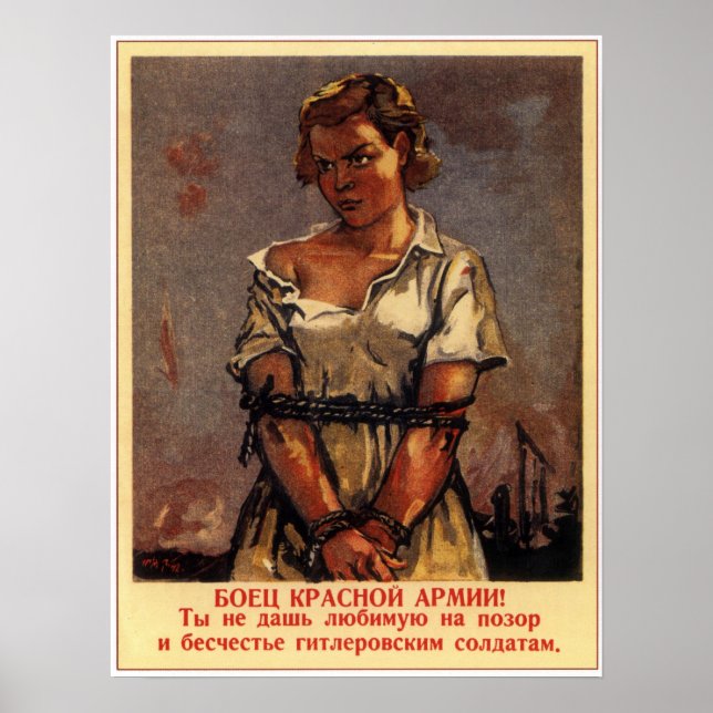 Póster Propaganda soviética da URSS 1942 (Frente)