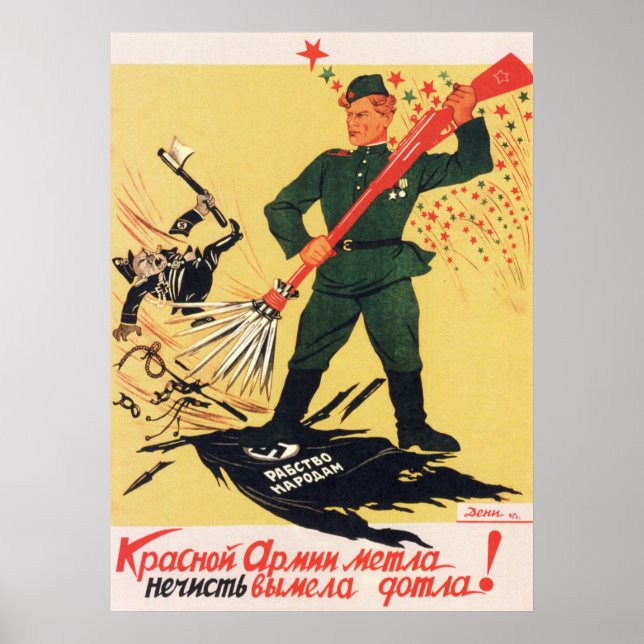 Póster Propaganda soviética da URSS 1945 (Frente)