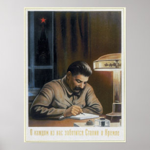 Póster Propaganda soviética da URSS Stalin 1940