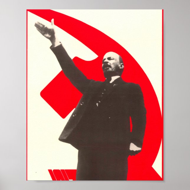 Poster Propaganda soviética Lenin Vintage (Frente)