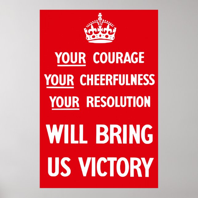 Póster Propaganda WW2 Britânica (Frente)