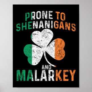 Poster Propenso a Travessuras e Malarkey Engraçado St Pat