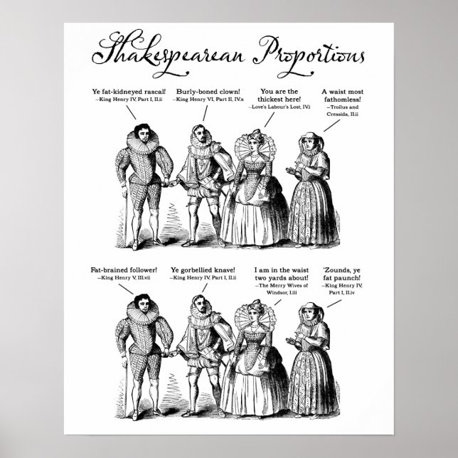 Póster Proporções Shakespearianas (Frente)