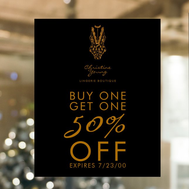 Poster Proposta de venda de Boutique de Lingerie de loja  (Criador carregado)