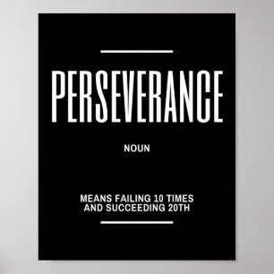 Poster Proposta Motivacional Sobre Perseverança
