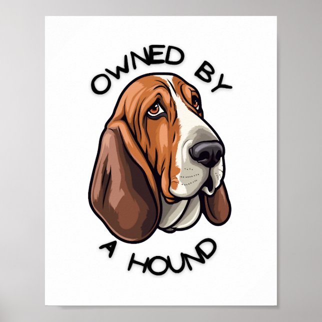 Poster Propriedade de alguém Basset Hound (Frente)