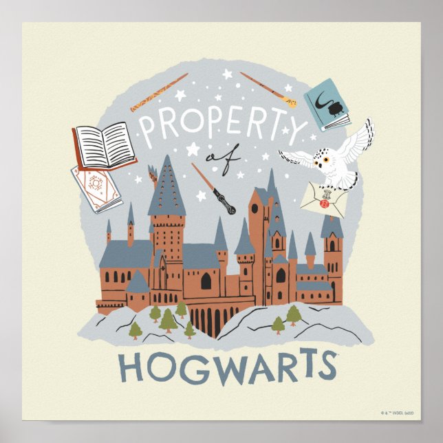 Poster Propriedade de Hogwarts Desenho Gráfico (Frente)
