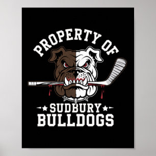 Poster Propriedade do Buldogue de Sudbury Divertido Amant