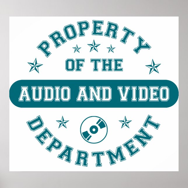 Póster Propriedade do departamento de áudio e vídeo (Frente)