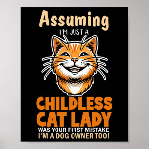 Poster Proprietária de Cachorro e Gata Sem Filhos Primeir