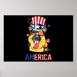 Poster Proprietário Do Cachorro german shepherd 4 De Julh