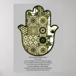 Poster Proprietário do design do pôster da mão de Khamsa