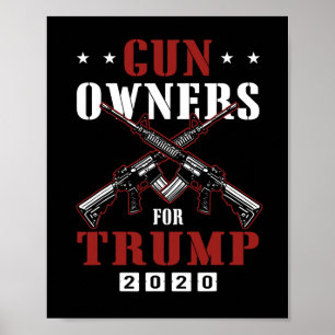 Poster Proprietários de Armas Para Trump Republicano Cons