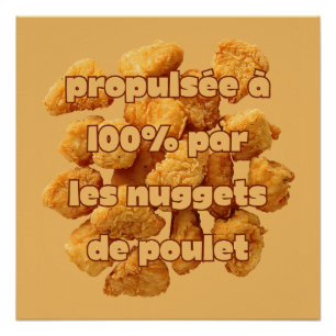 Póster Propulsionada 100% Por Nuggets De Frango ARFID