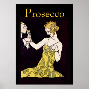 Póster Prosecco, casal do vintage