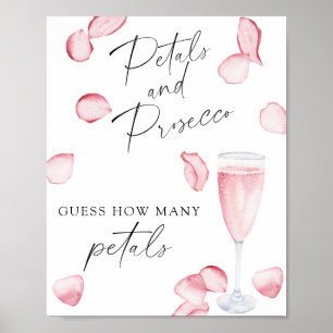 Poster Prosecco - Quantas pétalas jogam Chá de panela
