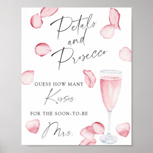 Poster Prosecco - quantos beija o jogo do chá de panela