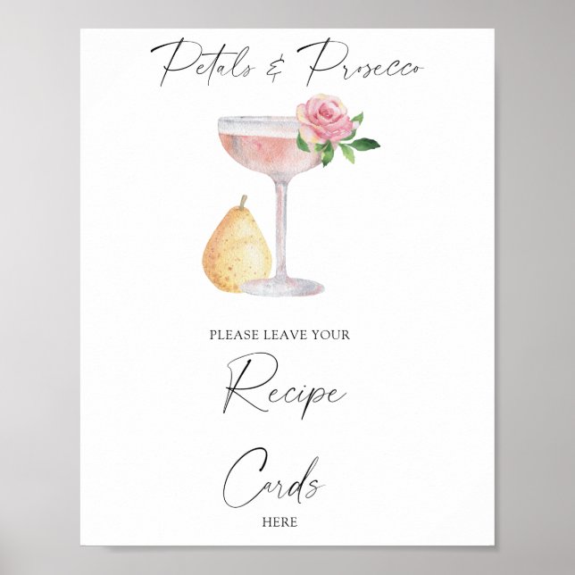 Poster Prosecco - Seu cartão de receita aqui (Frente)