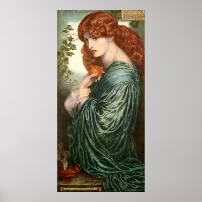 Póster Proserpina por Rossetti (Frente)