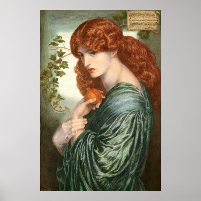 Póster Proserpina por Rossetti (Frente)