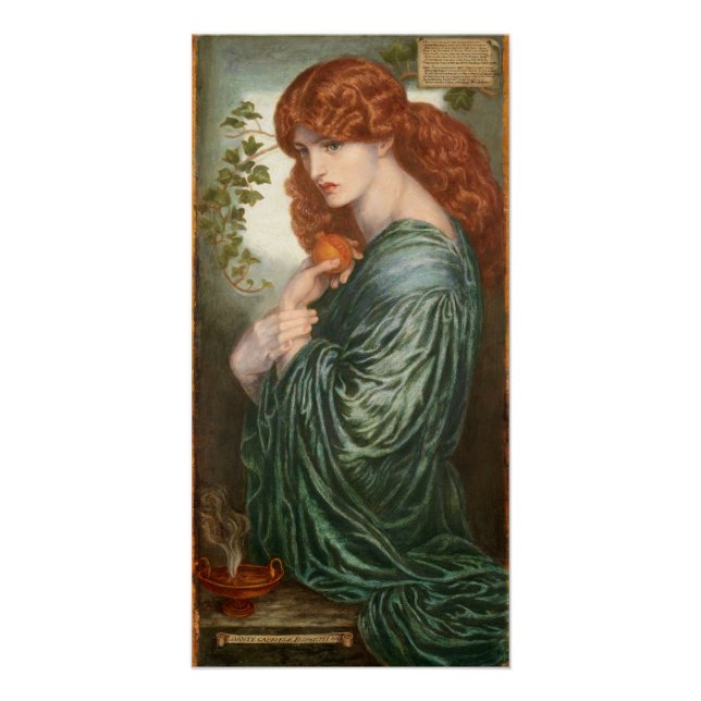 Póster Proserpine Dante Gabriel Rossetti Glossy (Frente)