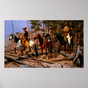 Poster Prospecção para a Faixa de Gado Frederic Remington