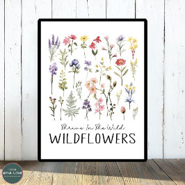 Poster Prossiga Na Natureza | Flores Botânicas Selvagens